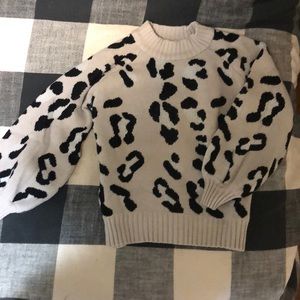 Pink lily cheetah print sweater
